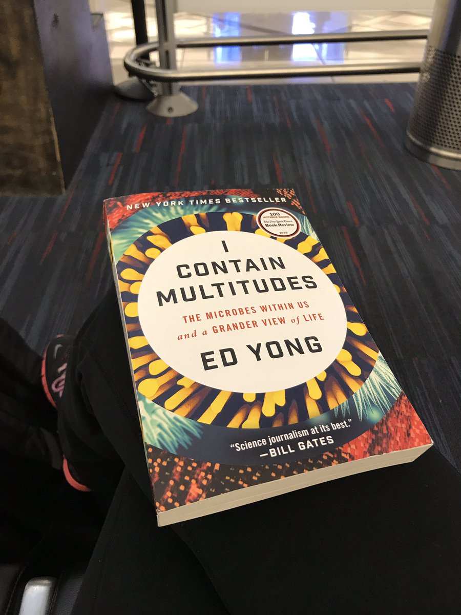 Took out my book at LAX, ended up enjoying a conversation with Cornell Microbiologist <a href="/JohnHelmann/">John D. Helmann</a> next to me instead. Will read soon!