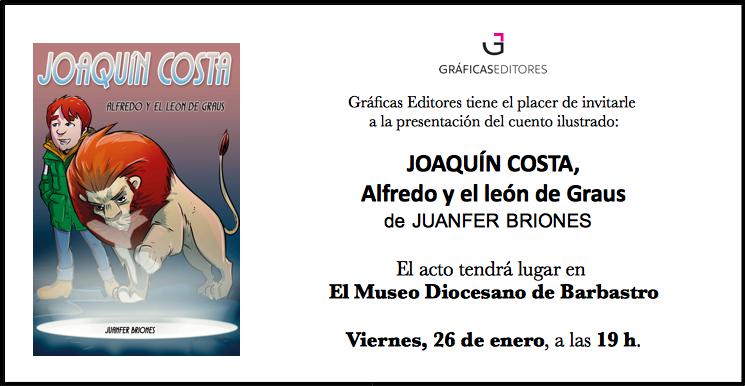 No te pierdas la presentación del nuevo cuento ilustrado de Juanfer Briones
<a href="/museodbm/">MUSEO DIOCESANO BM</a> <a href="/ssbarbastro/">Semana Santa Barbastro</a> <a href="/c25tv/">TV Barbastro</a> <a href="/AESB_Barbastro/">AESB Barbastro</a> <a href="/feriabarbastro/">Feria de Barbastro</a> <a href="/librosbarbastro/">Librería Castillón</a> <a href="/Libreria_Moises/">Librería Moises</a> #Aragon #cuentos #comic #Historia