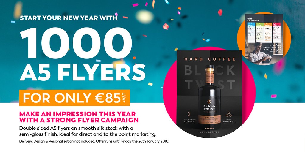 SwiftPrint_'s tweet image. Happy new year everyone, check out our latest offer to kickstart your new year! #Waterford #business #Marketing