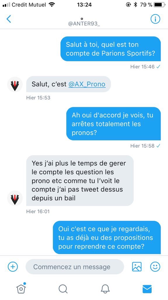 AX_PRONO's tweet photo. TWEET INFO !! ⚠️

1 COMPTE SE FAIT PASSER POUR MOI EN PRETENDANT VENDRE MON COMPTE ! MON COMPTE N'EST PAS À VENDRE NE VOUS FAITES PAS ARNAQUER PAR CE FDP ! 
@ANTER93_ 

#ParionsSport https://t.co/HFX9vXgXZ7