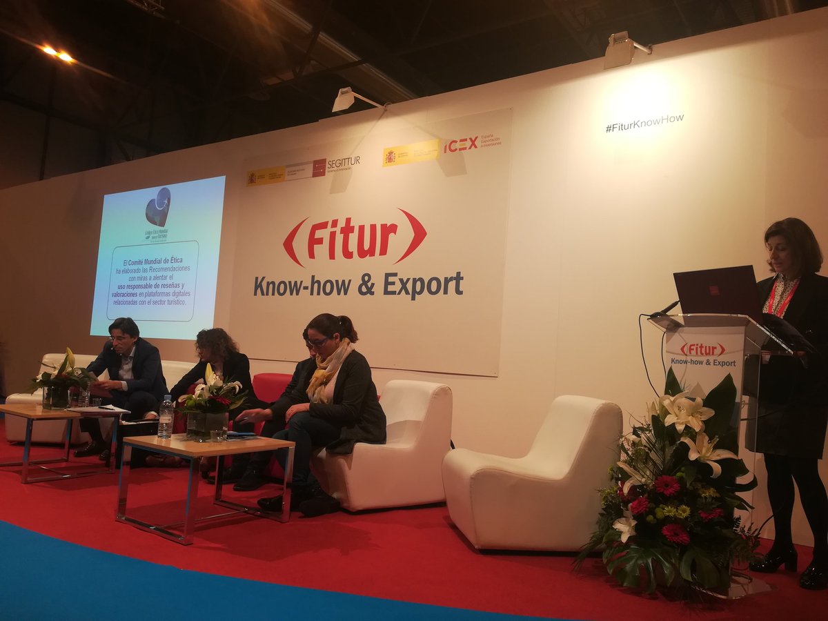 minubeschool's tweet photo. ¡Comenzamos! minube Talks en #fitur2018 "Recomendaciones sobre el uso responsable de ratings y reviews en plataforma digitales." #fiturknowhow https://t.co/9U5BPBbg5r