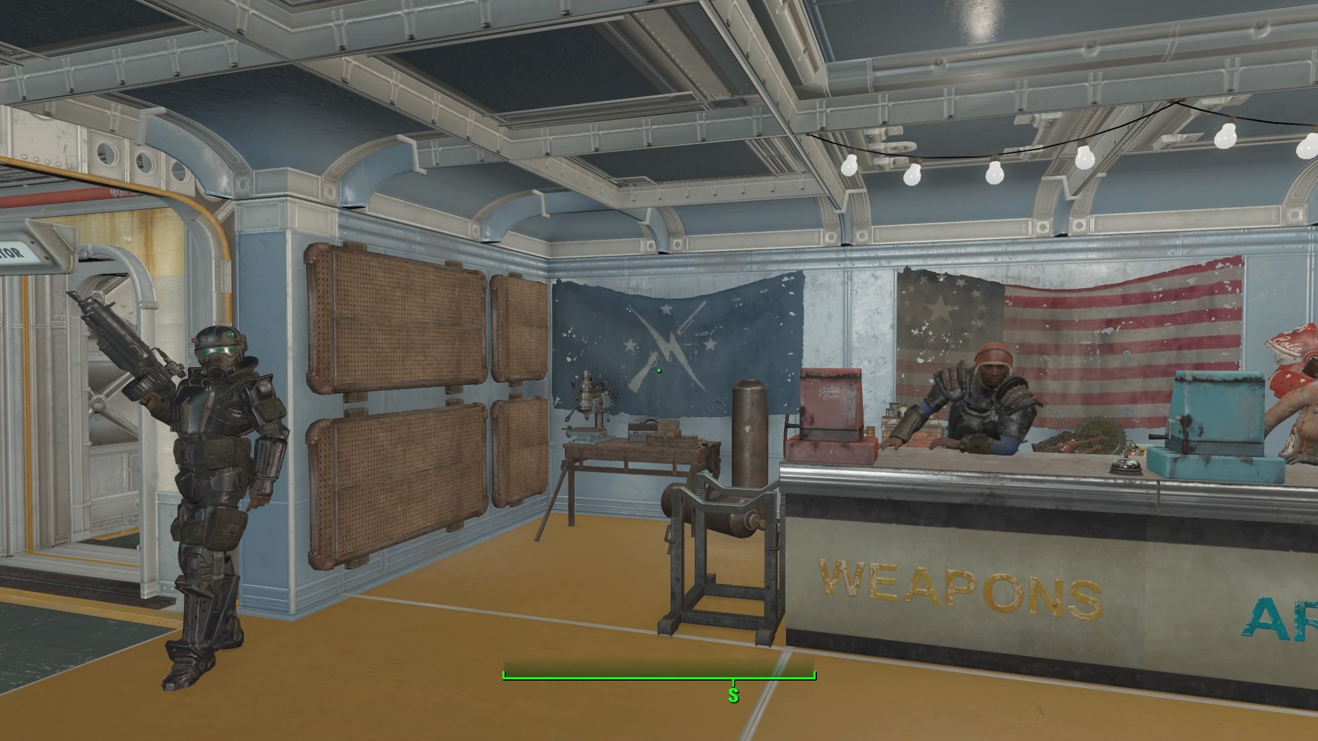 むぎわら亭あだんそん En Twitter Vault メインフロアに武器屋さんと防具屋さんがオープン ラックに飾る武器が無い Fallout4 フォールアウト4 Ps4share T Co Dzoh2noguh Twitter