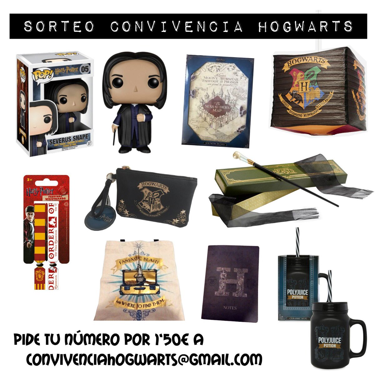 Habéis visto el sorteo de <a href="/ConviHogwarts/">Convivencia Hogwarts 🐉</a> ?? Con un funko de <a href="/xHBloodPrince/">S. Snape</a> ,una pizarra magnética del mapa del merodeador,una lámpara de hogwarts,la varita de Queenie,un monedero,una bolsa de la compra, un cuaderno de Hogwarts, pulseras de Gryff y la taza de la poción multijugos!