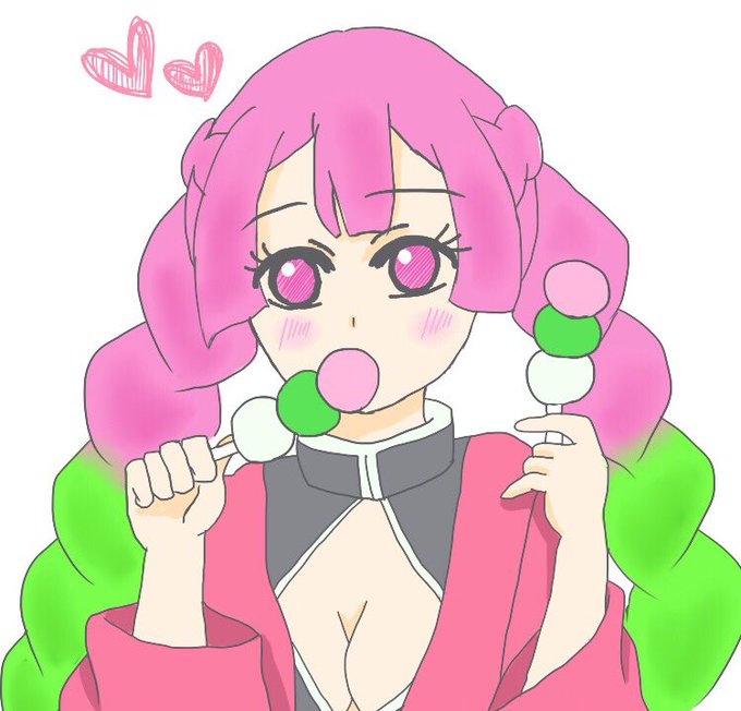 さくらさんがTwitterに投稿した甘露寺蜜璃(鬼滅の刃)のイラスト。