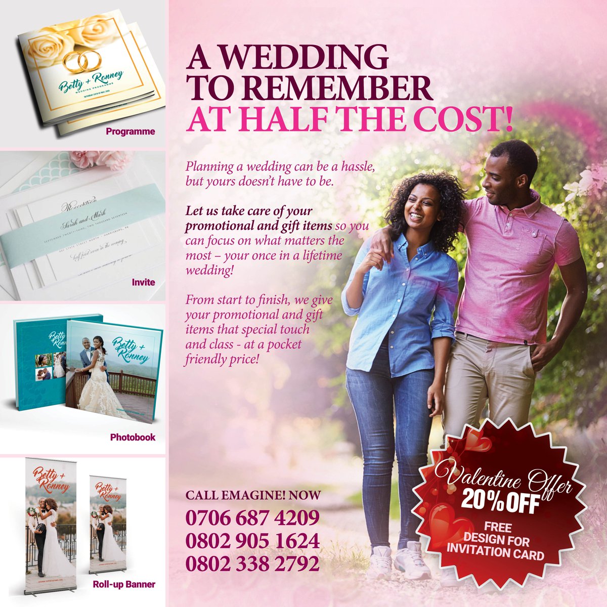 emaginenigeria's tweet photo. Will you attend a wedding that #food wont be served?

RT for Yes
❤️ for NO!

#WeddingToRemember #Wedding #love #valentine #QualityTime #WazobiaFmCarnival #SOTC https://t.co/1HE38fLksX