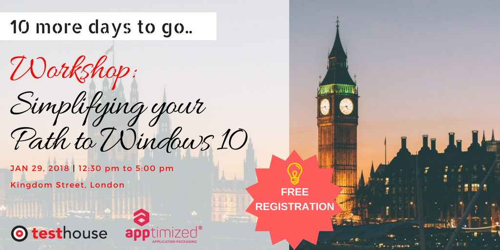 testhouseuk's tweet image. Know how to migrate applications to Windows 10 and support Windows-as-a-Service without any risk. @Apptimized
👉🏻 Join our FREE Workshop : testhouse.net/event/workshop…