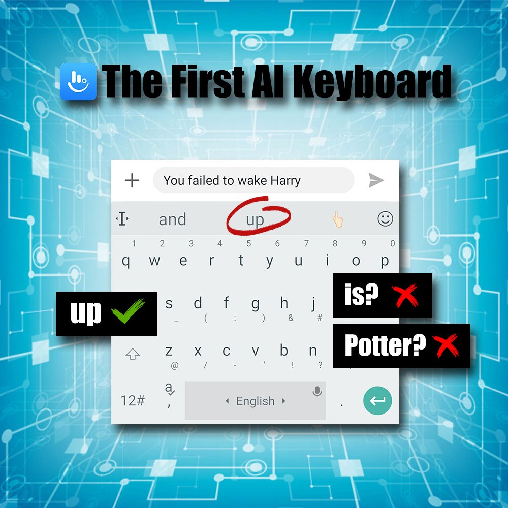 TouchPal's tweet image. #SmartTyping #AIKeyboard You failed to wake Harry Up. Input this sentence with your #keyboard to see what happens. 😉