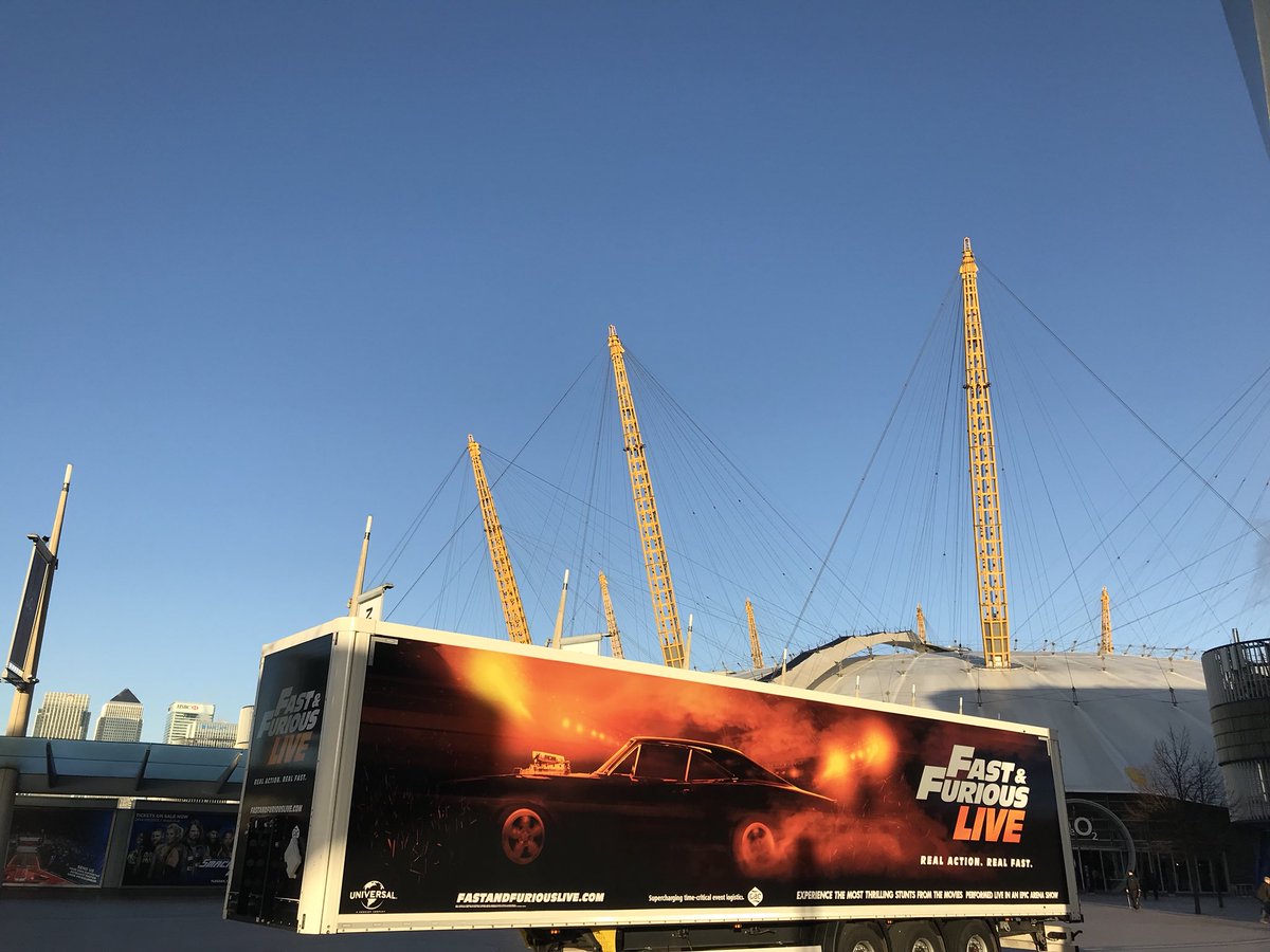 Today’s the day. <a href="/FastLive/">FastandFuriousLive</a> has arrived  at The O2 🚘⚡️#FastLive #TheO2