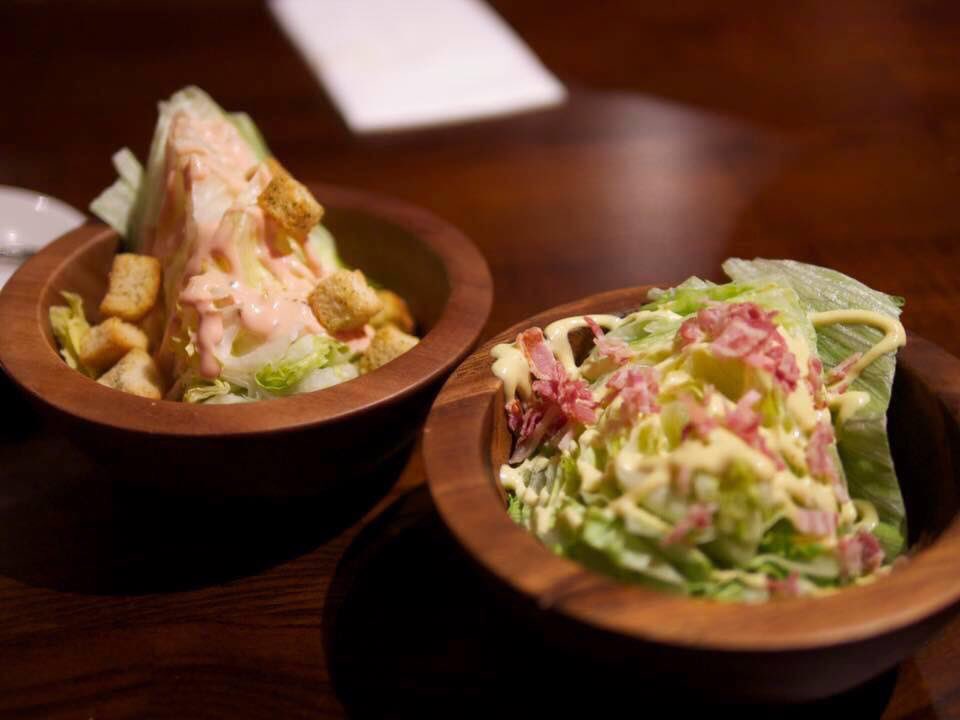 Parbold's tweet image. Wedgeducation. The lettuce wedge was traditionally served in American steak houses as a palate cleanser. Now we serve lots of toppings