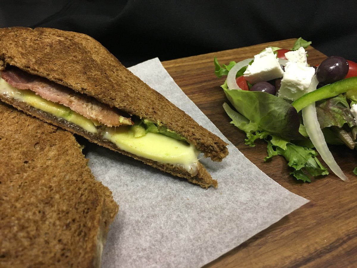 CafeFarmstead's tweet photo. Delicious Rye Bread Toastie! 
•
#farmsteadcafe #cafe #coffeeshop #toastedsandwich #salad #healthy #food https://t.co/LPjKqtz96s