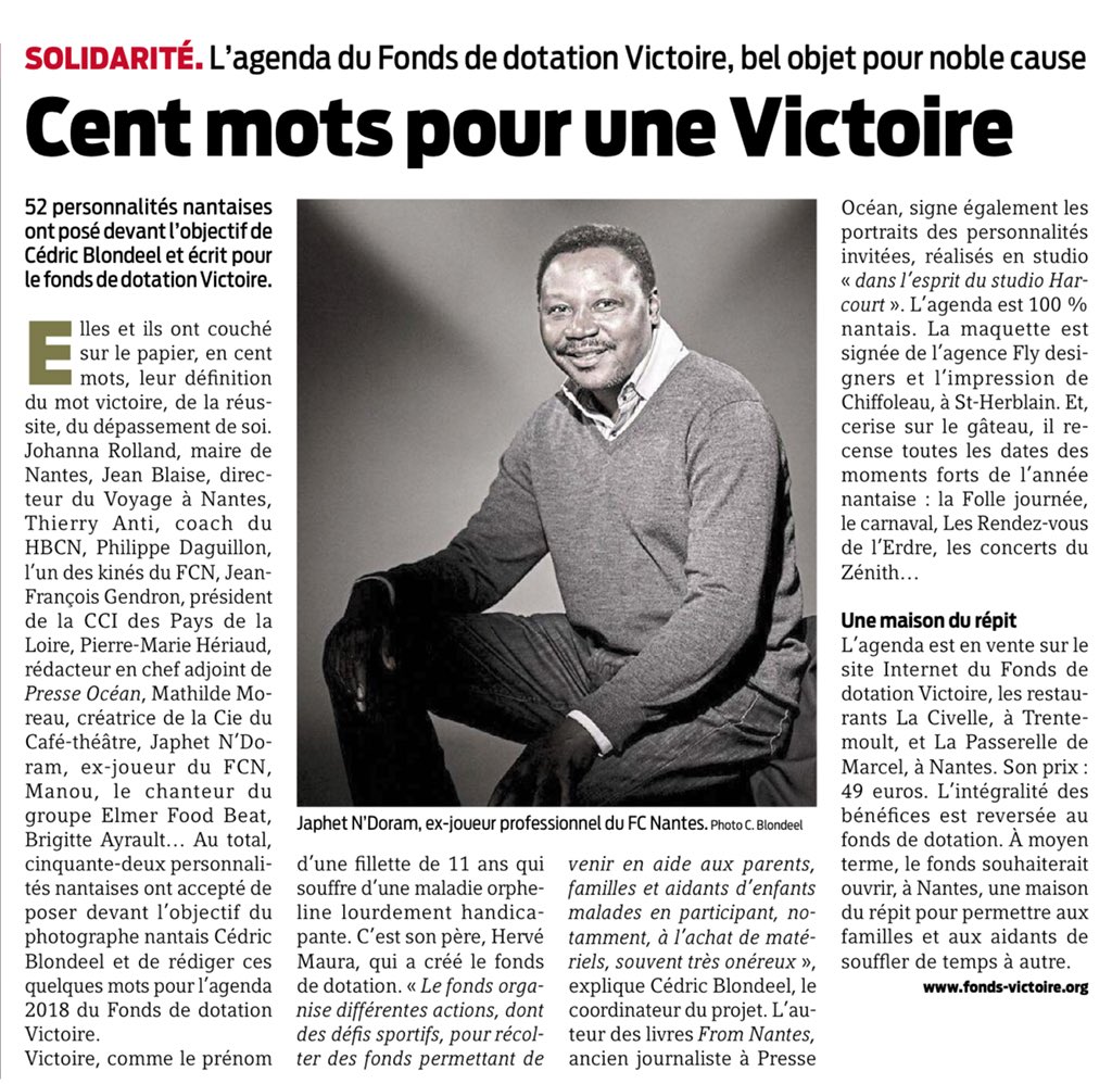 Solidarité. L’agenda Victoire « Bel objet pour noble cause »... Cent mots pour une victoire...