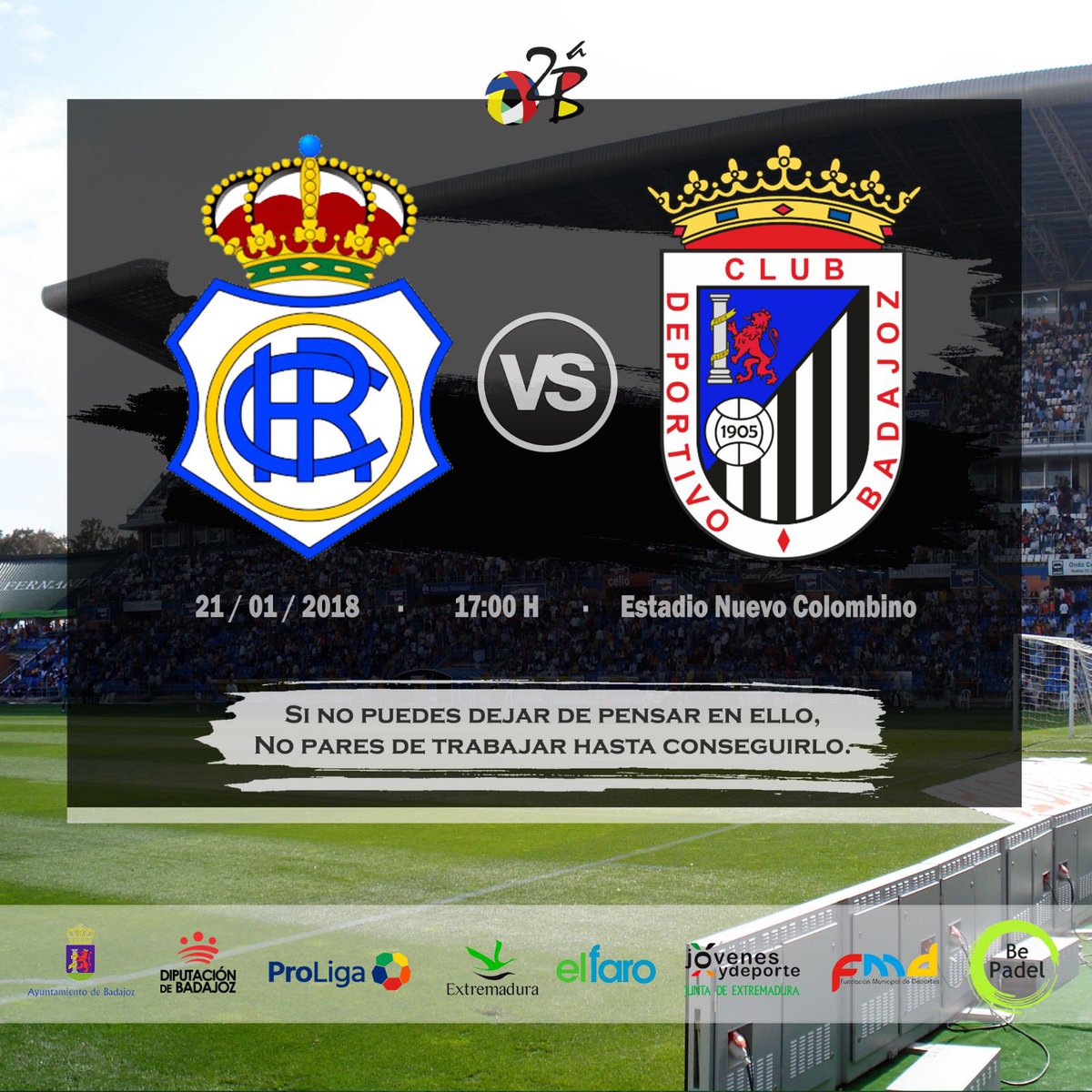 Recordamos que podéis pasar por el estadio a comprar las entradas anticipadas para el partido del domingo (10€). 
Horario: 11 a 13h
17:30 a 20:30h