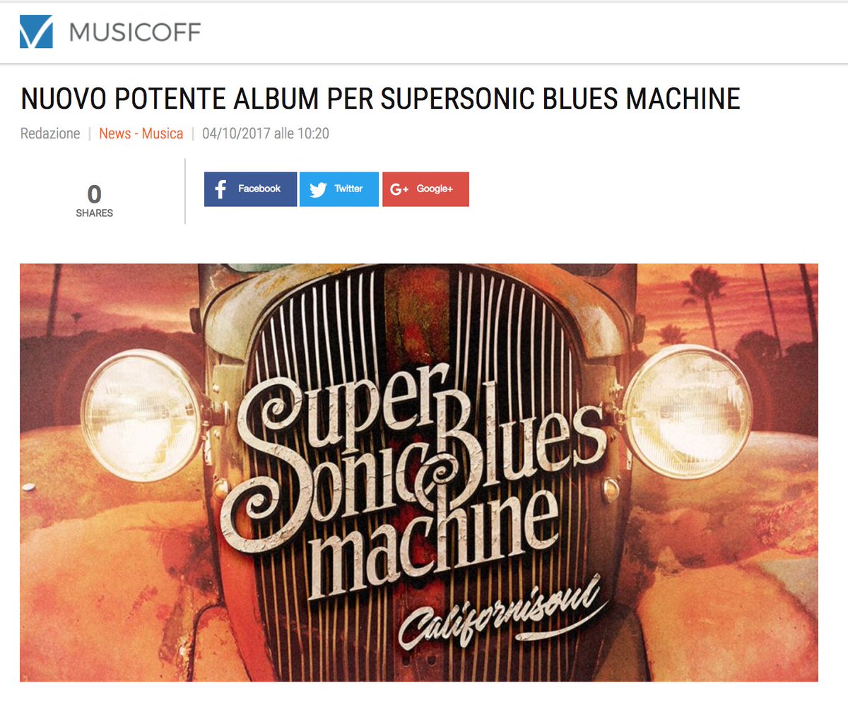 Thx to <a href="/MusicOffWorld/">Musicoff Community</a>  for this new review of #Californisoul from Italy! musicoff.com/news/news-musi…

#SBM #SupersonicBluesMachine #Blues #Rock #Italia #Review <a href="/MLG_Rocks/">Mascot Label Group</a> #Supersonic #Guitar #BluesRock #Namm