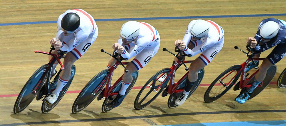 VeloUK's tweet photo. Great start for @TeamKGF as they qualify fastest in the Team Pursuit in Belarus ... #worldtrackcup #trackcycling
Brought to you by @BrotherCycling #Brother4Results https://t.co/0UxBuRbzmV