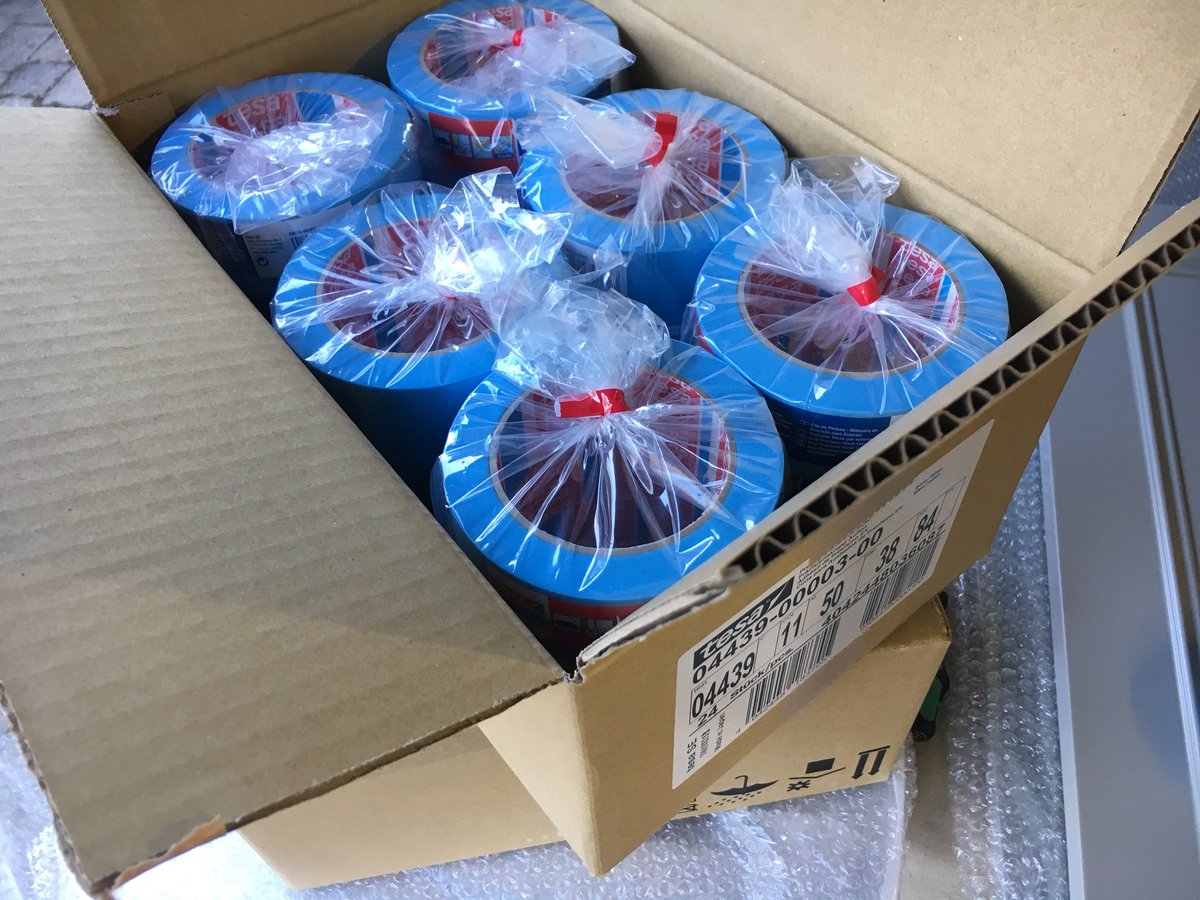 TheBespokeBuild's tweet photo. Thanks @Brewerspaints for the bargain of the year.. 48  @tesatapeinc rolls of the best masking tape for only £1.35 each.. #deadstock #bargain #scribemaster https://t.co/67i3R47RLK