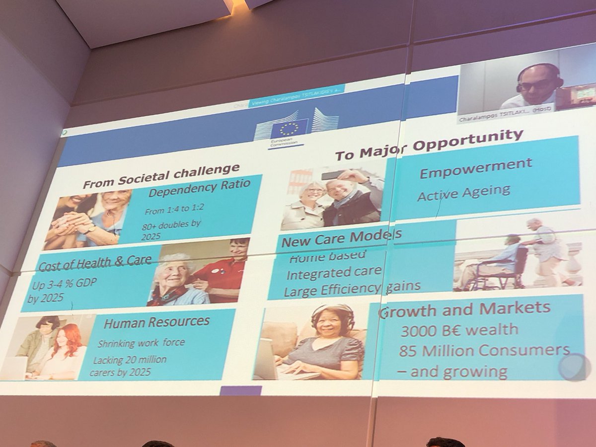 msalasor's tweet photo. Vision of @EU_Commission by Babis Tsitlakidis, glad to see @ACTIVAGEproject mentioned as one relevant initiative for interoperability and standards @DSMe #codigo100 https://t.co/NjyYqxmiBW