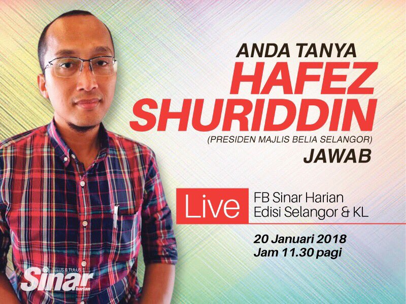 ApbmSelangor's tweet photo. Jangan lupa saksikan sesi soal jawab secara live di Facebook page Sinar Harian esok! Nak tanya apa apa pasa belia, aspirasi anak muda, atau apa saja yang anda ingin tahu tentang bersama Presiden Majlis Belia Selangor Sdr. Hafez #MajlisBeliaSelangor #BeliaSelangor #BeliaTanya https://t.co/bquCNKqbvz