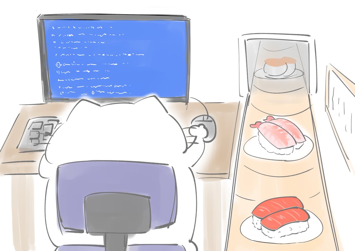 こんな作業環境が欲しい と描いた一枚の絵が最高だった 確実に肥え太るｗ 永遠にいくらが流れてて欲しい Togetter