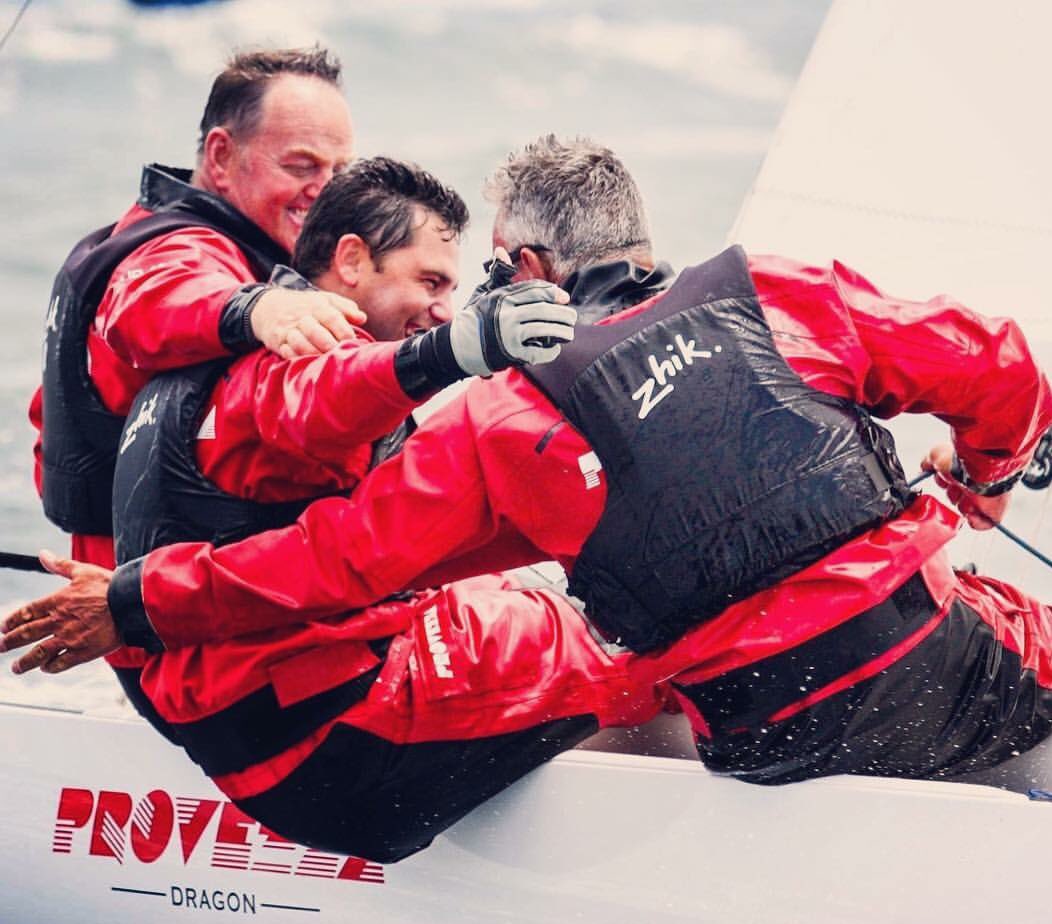 That winning feeling! Double Dragon World Champion &amp; Sailors Insured customer Andy Beadsworth taking his 2nd world title. #dragon #winning