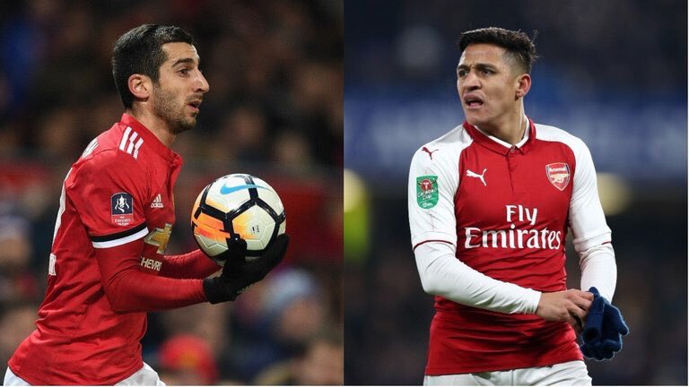 DMSportsNews's tweet photo. Hearing that Mkhitaryan and Sanchez deals will both be done today, don't know if I believe this or not can see it dragging on a bit longer, for the sake of both players and both clubs though the sooner the better #MUFC #Sanchez #Arsenal #AFC #Mkhitaryan #Transfer #TransferNews https://t.co/DUy6ANeXod