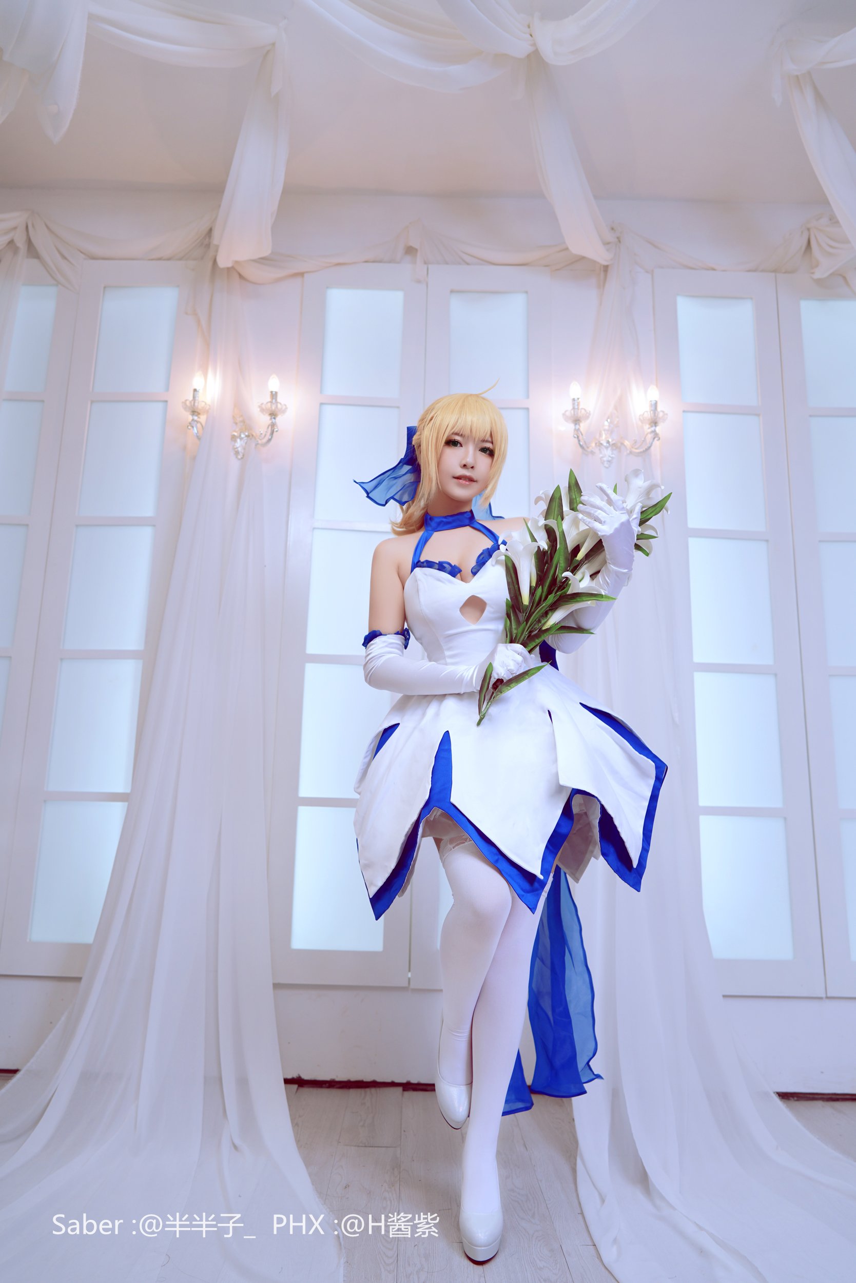 画像,#fate #Saber蓝百合 十周年纪念VerSaber ：半半子_  @SesshuAsuak 先发几张，剩下的会在过年之后的个人COS FATE本里放出❤…
