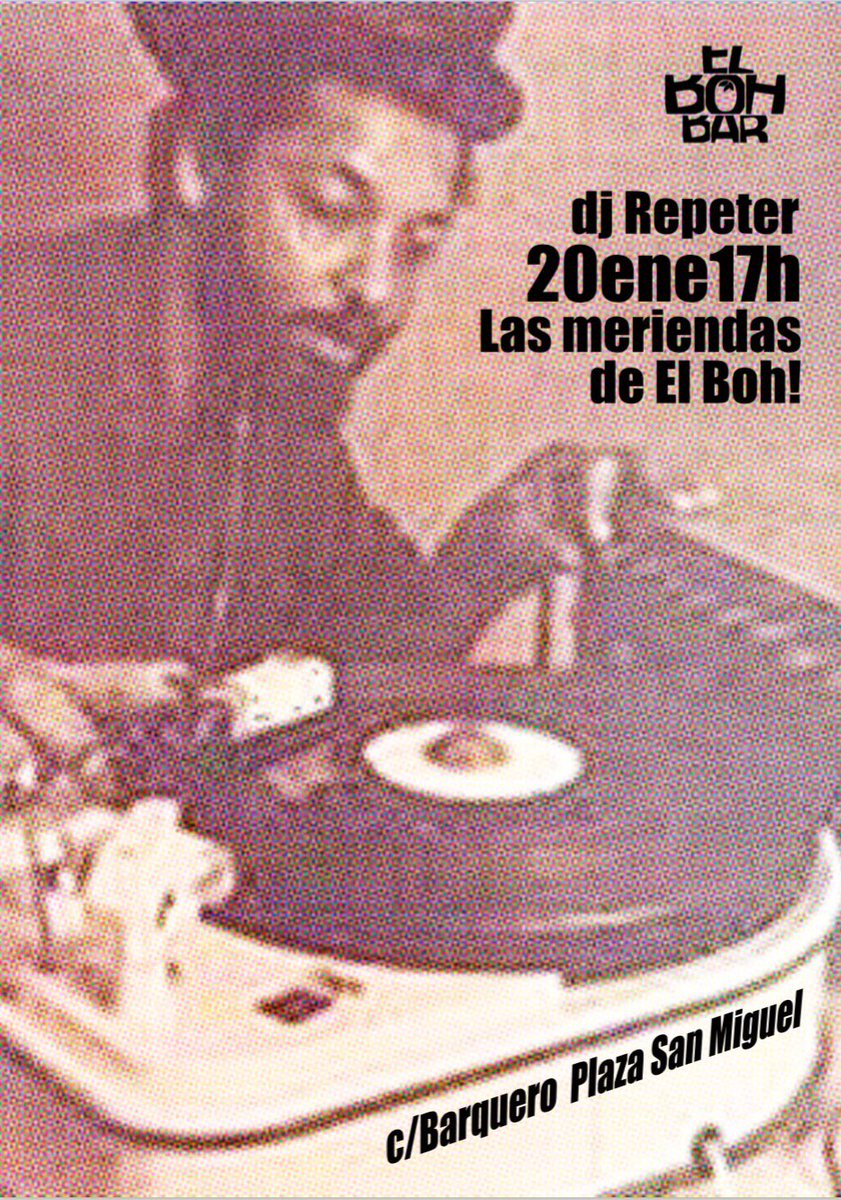 Bar_El_Boh's tweet photo. ¿Música y tarta?
Sí. Música y tarta
¿Cuándo?
¡Mañana! https://t.co/zXB5df0Che