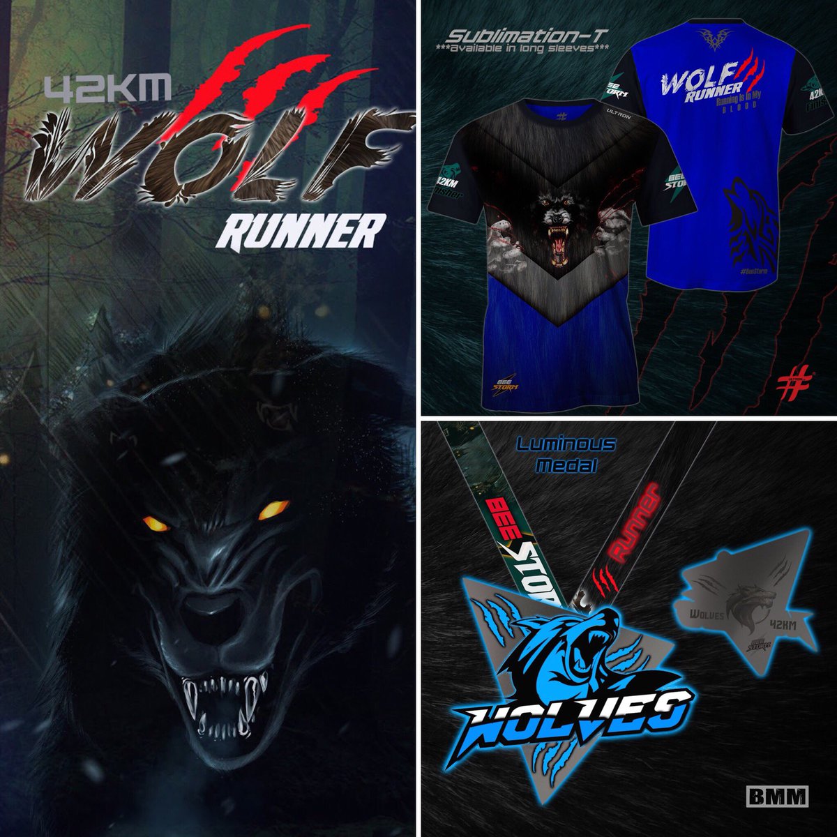 BeeStormSports's tweet image. Are you a #wolfrunner or at least rub like one 🤩! Yeah we got something for ya ... beestorm.com.my/wolfrunner ... come with #luminous medal and #sublimation tee by @UltronCo