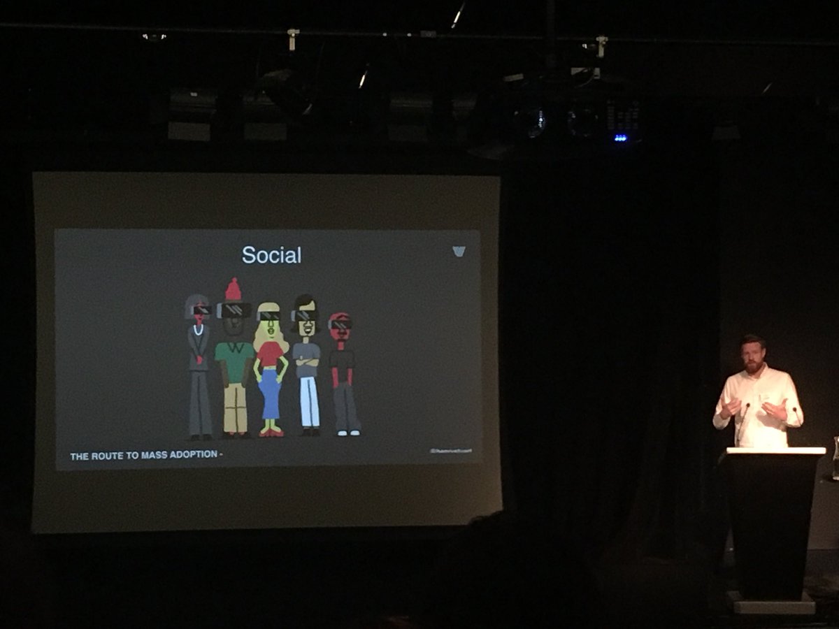 Interesting provocations from @henrystuart @VISUALISE360 on the future that VR offers. Can VR be social? How could it enhance our world? How far away are we from Cline’s Ready Player One society for good or bad? #REMIXLND