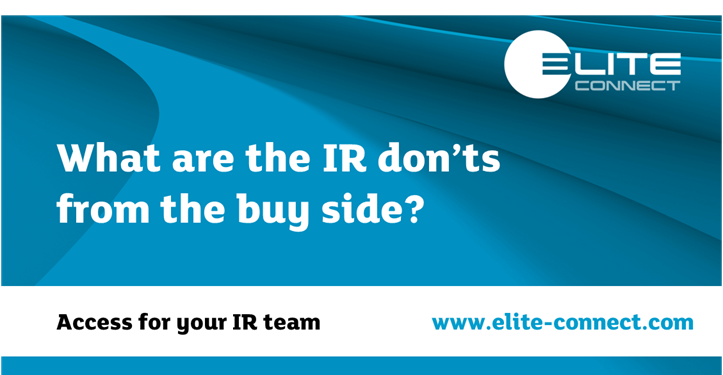 _ELITEGroup_'s tweet photo. What are the IR don’ts from the buy side? #ELITEConnect finds out! Click here to read https://t.co/wXck3VpGKT https://t.co/SkIntd7p9F