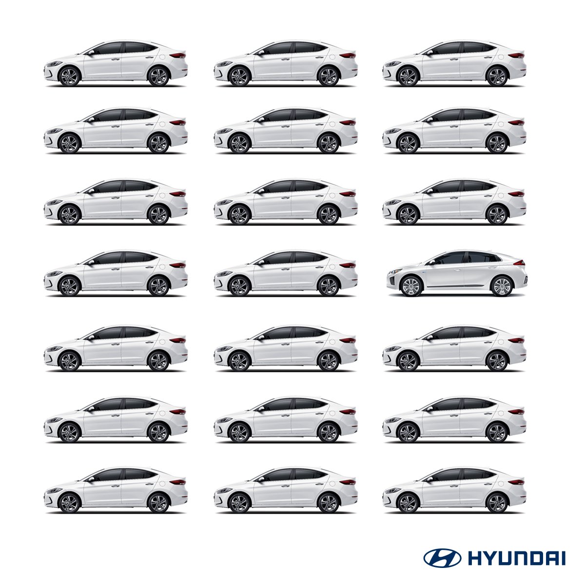 HyundaiTT's tweet photo. Can you spot the Hyundai #Ioniq in the fleet of #Elantras? #HyundaiTT

➡ Need more info? WhatsApp: 273-6385 (POS); 786-7754 (SFDO); 482-5531 (Morvant). 
ℹ Details and options of the model shown may vary. https://t.co/Ml1kHQaqw8