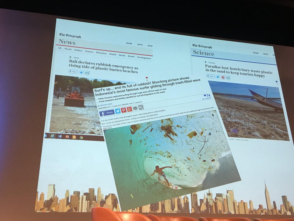 AdvTravelConf's tweet photo. “This year the problem of plastic waste has reached public consciousness” Clare Jenkinson of @ABTAtravel on issues tour operators now have to think about and take responsibility for #AdvTravelConf https://t.co/Xn1vmqTUEi
