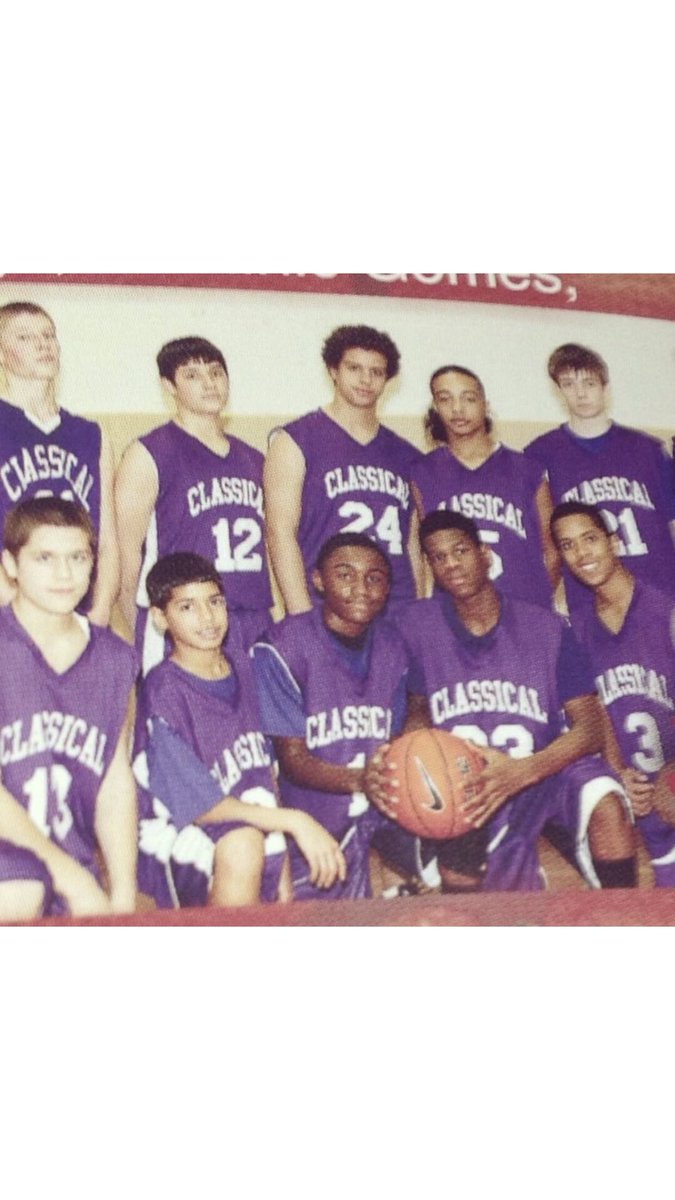 classicalhsaa's tweet image. From our #CHSAlumniArchives, a picture of Claudius A. Cooper Jr ‘15 and his basketball team. Claudius, in the #23 jersey holding the ball, played basketball for 4 years, football for 3, and ran track for 2. Have a memory you’d like to share? Post it and use #CHSAlumniArchives!