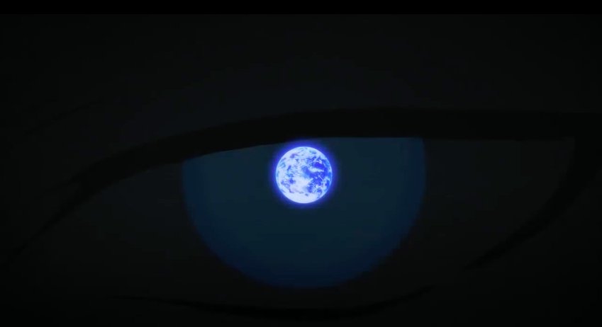 We then fade into Satan’s eye, with earth overlaid on his pupil (remember this shot, there will be an important call-out to it later). Note that there is no moon yet. #DEVILMANcrybaby