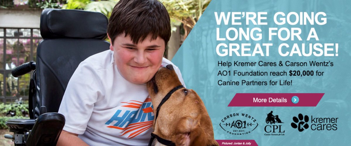 AO1Foundation's tweet image. Carson and the AO1 Foundation teamed up with @kremereyecenter #KremerCares to raise $20,000 this holiday season for @caninepartners ! Check out the story here: ao1foundation.org/ao1-and-kremer…