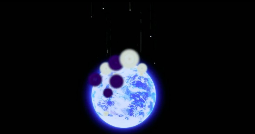 Now it’s worth noting, this (barring the epic battle between God and Satan) IS actually the prevailing scientific theory for how the moon was formed. #DEVILMANcrybaby