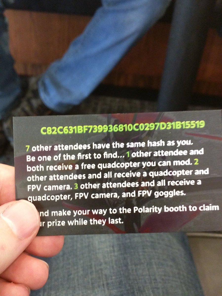 Faultoverload's tweet image. Sitting in the lobby @shmoocon #polaritychallenge