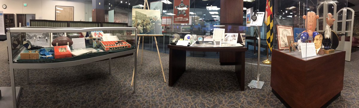 We’re excited to announce our new exhibit featuring items from the Spiro T. Agnew papers! Stop by the Maryland Room to explore gifts sent to Vice President Spiro T. Agnew between 1968 and 1973

Can you spy the inflatable Agnew toy? How about the ‘Can you beat Nixon’ board game?