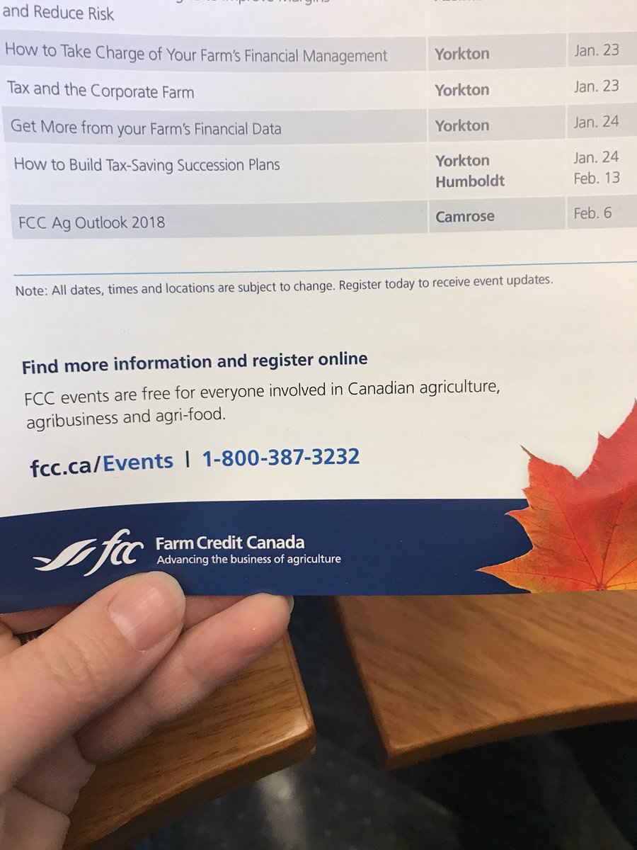 erin_werner2's tweet photo. You still have a few days left to register for our great events!! Give me a call if you would like to join us and these great speakers! @FCCagriculture #alwayslearning https://t.co/VSCCaLDnso