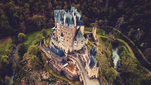 Mzphoto Eltz Castle In The Hills Above The Moselle River Between Koblenz And Trier Germany Burg Castle Eltz Germany Rheinlandpfalz Wierschem River Aerial Aerials Aerialist Aerialshot Aerialview Aerialphotography