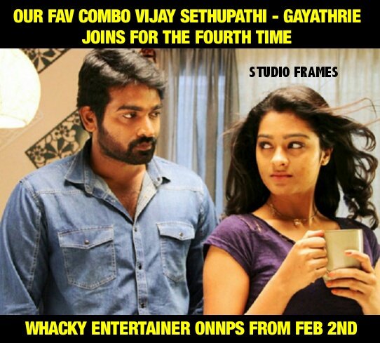kollywoodtimes's tweet photo. #OruNallaNaalPaathuSolren marks the 4th movie of #VijaySethupathi - @SGayathrie pair #ONNPSFromFeb2nd #14DaysToGoForONNPS @Aaru7Cs @sathishoffl @cinemawalaoffl https://t.co/ceeToUQuOG