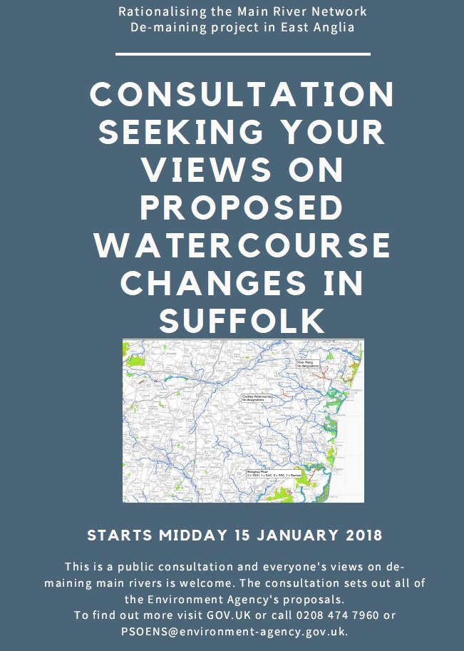 EnvAgencyAnglia's tweet photo. Find out more about options to strengthen local decision-making around #flood risk management by ensuring the right bodies are managing the right watercourses in Suffolk. Public consultation ends on Feb 12 https://t.co/kp3MLqK15G @The_WMA @suffolkcc @SuffolkCoastal & @waveneydc https://t.co/P8ZklvM9hS