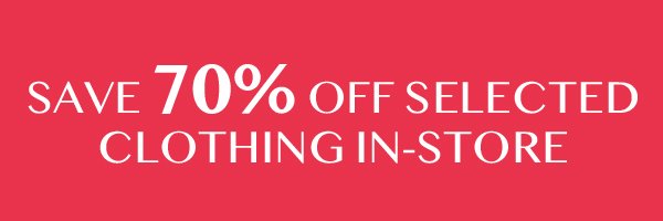 tfbath's tweet photo. Save up to 70% on selected clothing and shoes in the shop - pop in for a visit! https://t.co/DrKvCFNoB7