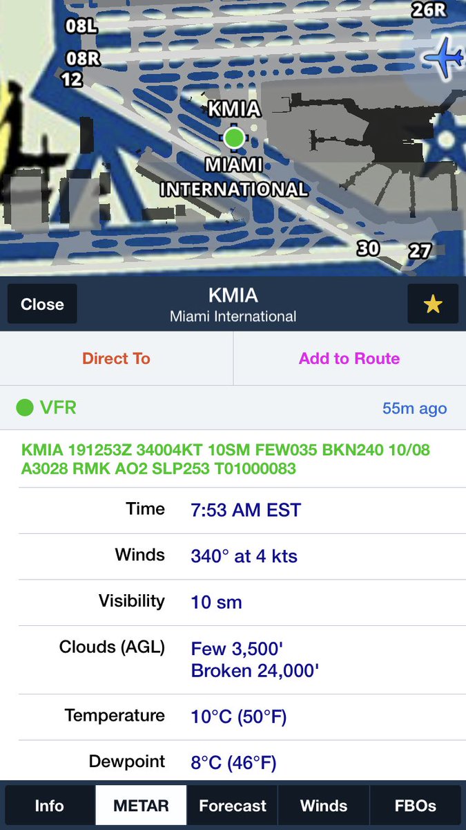 juliobailon's tweet image. Wondering why @iflymia is using 08 instead of 26 when the wind is 340. I understand that 4 knots is nothing but still easier and safer (#KTNT) to depart to the west