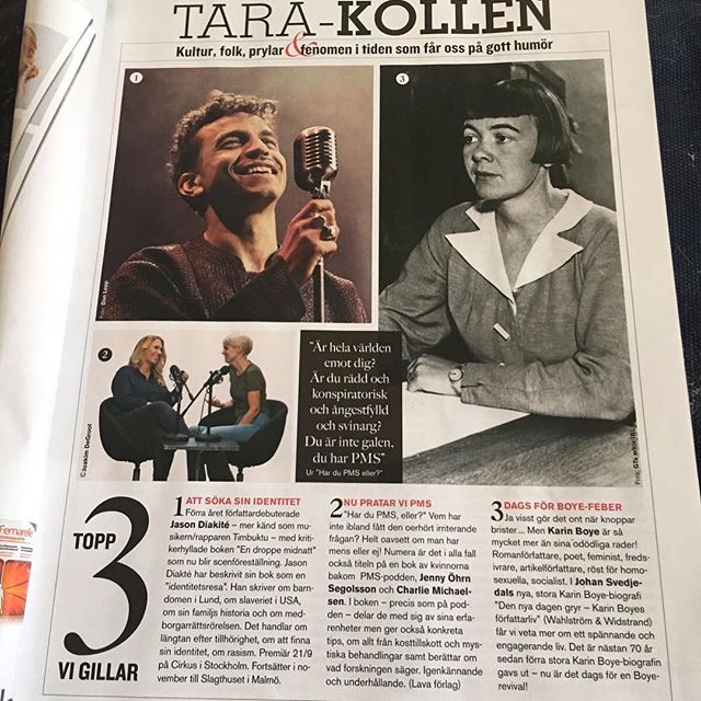 Tack @tidningentara för att ni tycker vi är ett ”Fenomen i tiden som får oss på gott humör.” #pms#pmspodden #hardupmseller