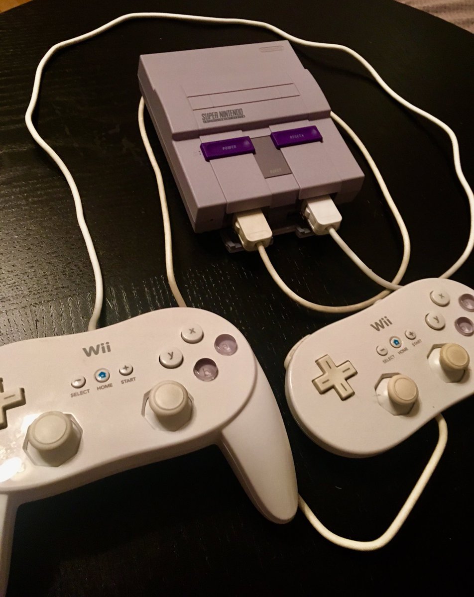 MetroidMike64's tweet photo. The cool thing about using a #WiiProController with the #SnesClassic is that the Home button works and exits you out of any game and back to the main menu. No need to get up off the couch in order to hit Reset all the time. https://t.co/qwYynJy2Fn