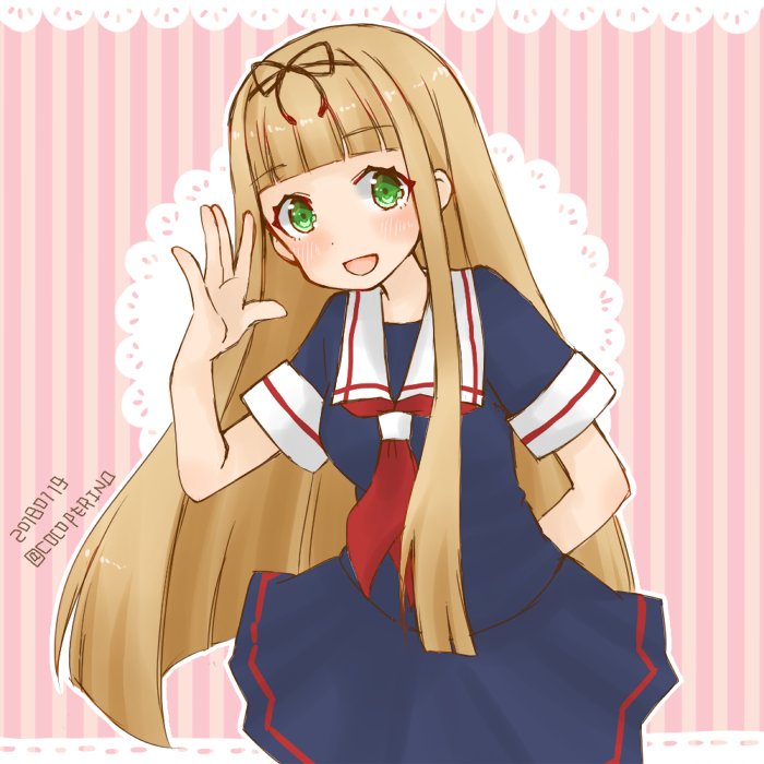 夕立(艦これ) 「たまにはノーマルぽい!
#艦これ版深夜の真剣お絵描き60分一本勝負  #艦これ版」|ここぺりーののイラスト