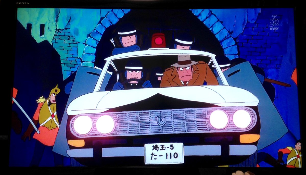広警104 映画で見る車 ルパン三世 カリオストロの城 日産 ブルーバード 2代目 広警104 映画で見る車 ルパン三世 カリオストロの城 日産 ブルーバード 2代目