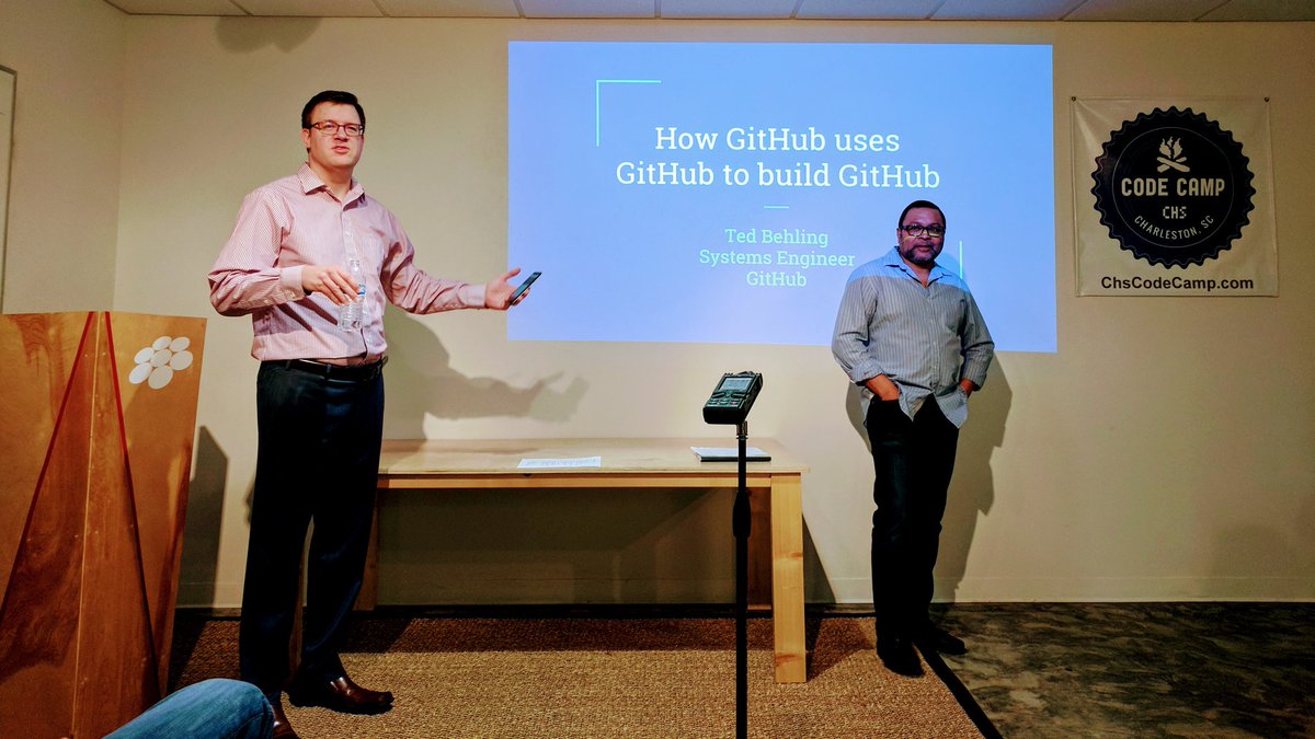 GETTING GitHub! At the Charleston Digital Corridor learning from Ted Behling about this source code hosting solution. Thanks Ernest Andrade &amp; Team for the Friday's at the Corridor Series 🙏. <a href="/cdcandrade/">Ernest Andrade</a> <a href="/CHSdigital/">Charleston Digital Corridor</a> <a href="/khudsonphillips/">Karl 🇹🇹</a> <a href="/syntaxcon/">Syntax Conference</a> <a href="/1MC_Chs/">1 Million Cups Chs</a> <a href="/CHSWomenInTech/">Charleston Women in Tech</a> <a href="/chsleader/">Charleston Leaders</a>
