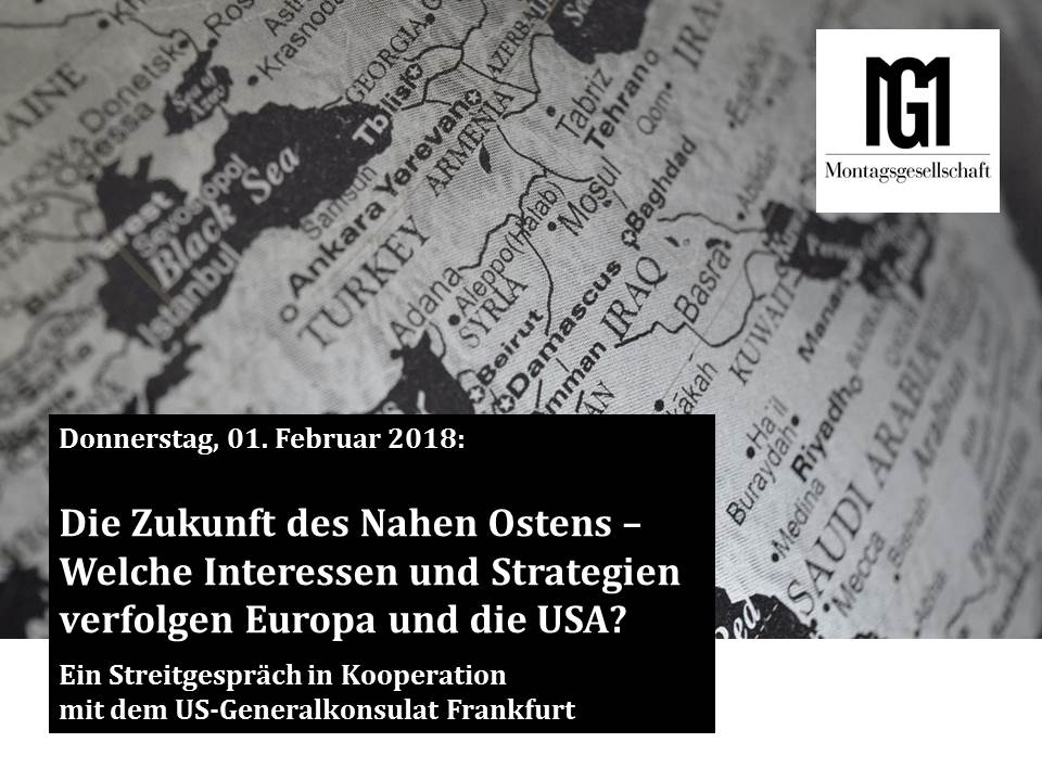 Vor dem Hintergrund der aktuellen Entwicklungen im Nahen Osten laden wir Sie gemeinsam mit dem <a href="/usconsfrankfurt/">USConsulateFrankfurt</a> zu einem hochkarätigen Streitgespräch ein. #USA #Europe #Politics #bürgerdialog
Infos und Anmeldung: montagsgesellschaft.de