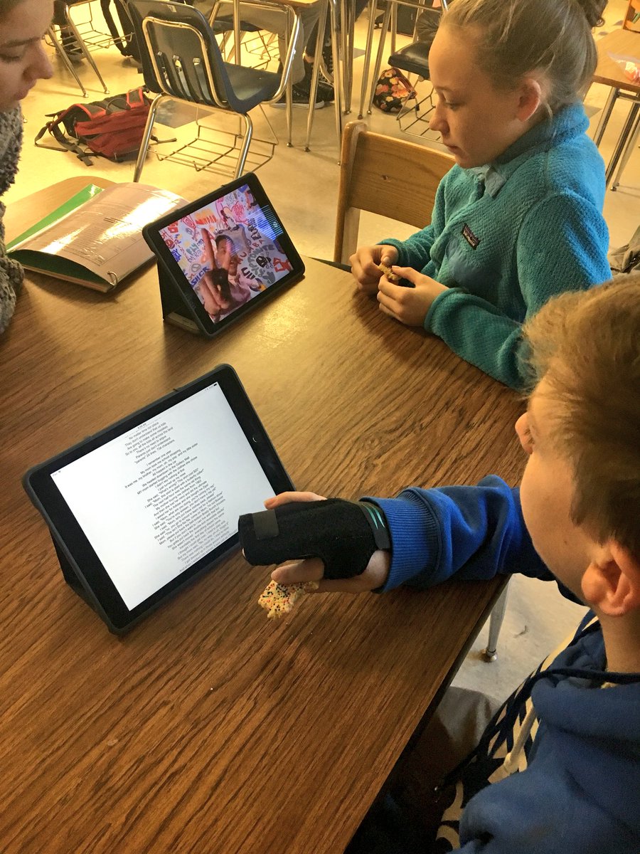 IveyFHomer's tweet photo. Tracing theme development using 90s Hip Hop songs, then cross analyzing to spot and discuss possible trends. Ss strengthened their virtual collaborative skills and gained some street cred in the process. #Lex1Literacy #threebirdsonestone #boutitboutit https://t.co/z3vr6Xn5nN